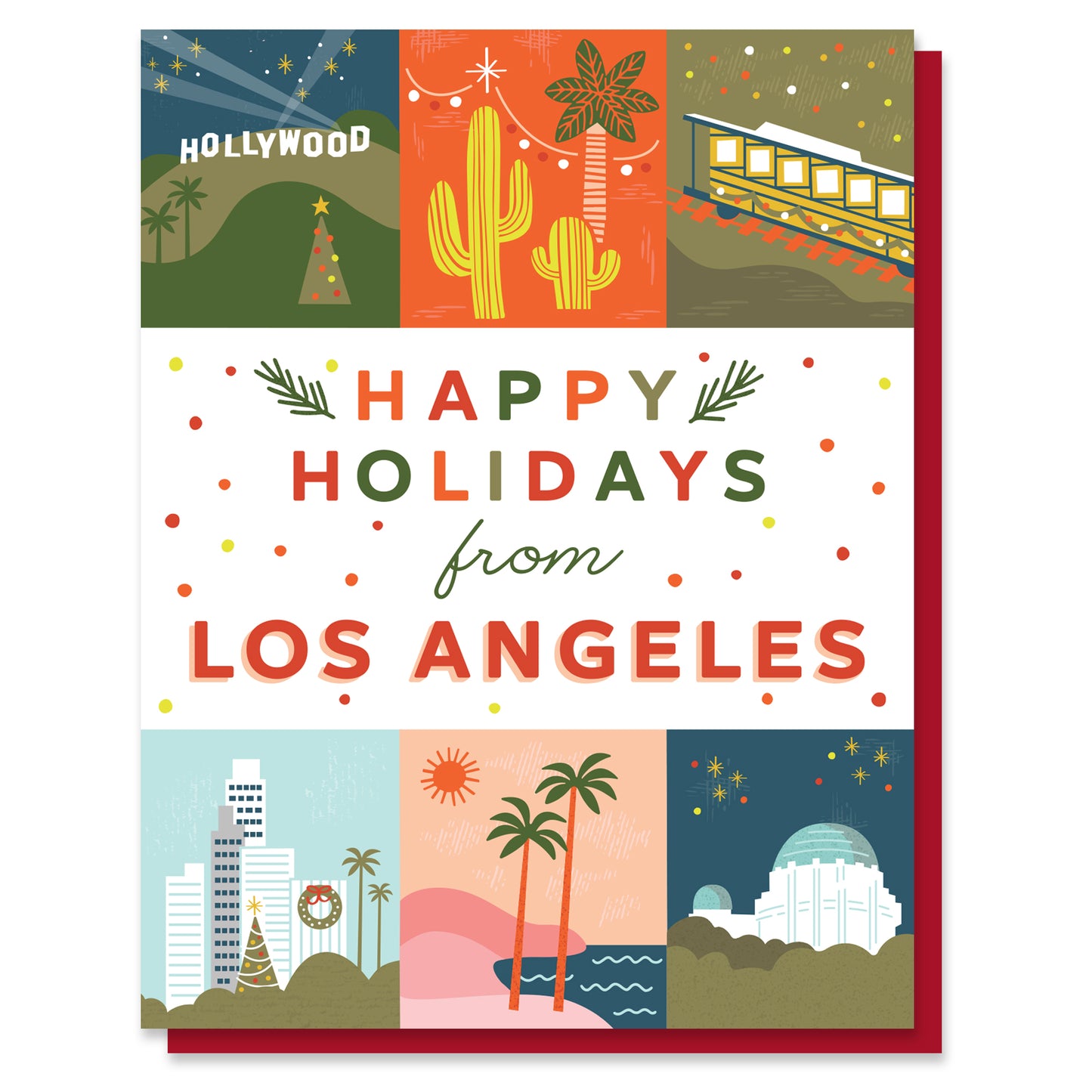 Los Angeles Holiday Grid Card Case of 6 / Box Set of 3