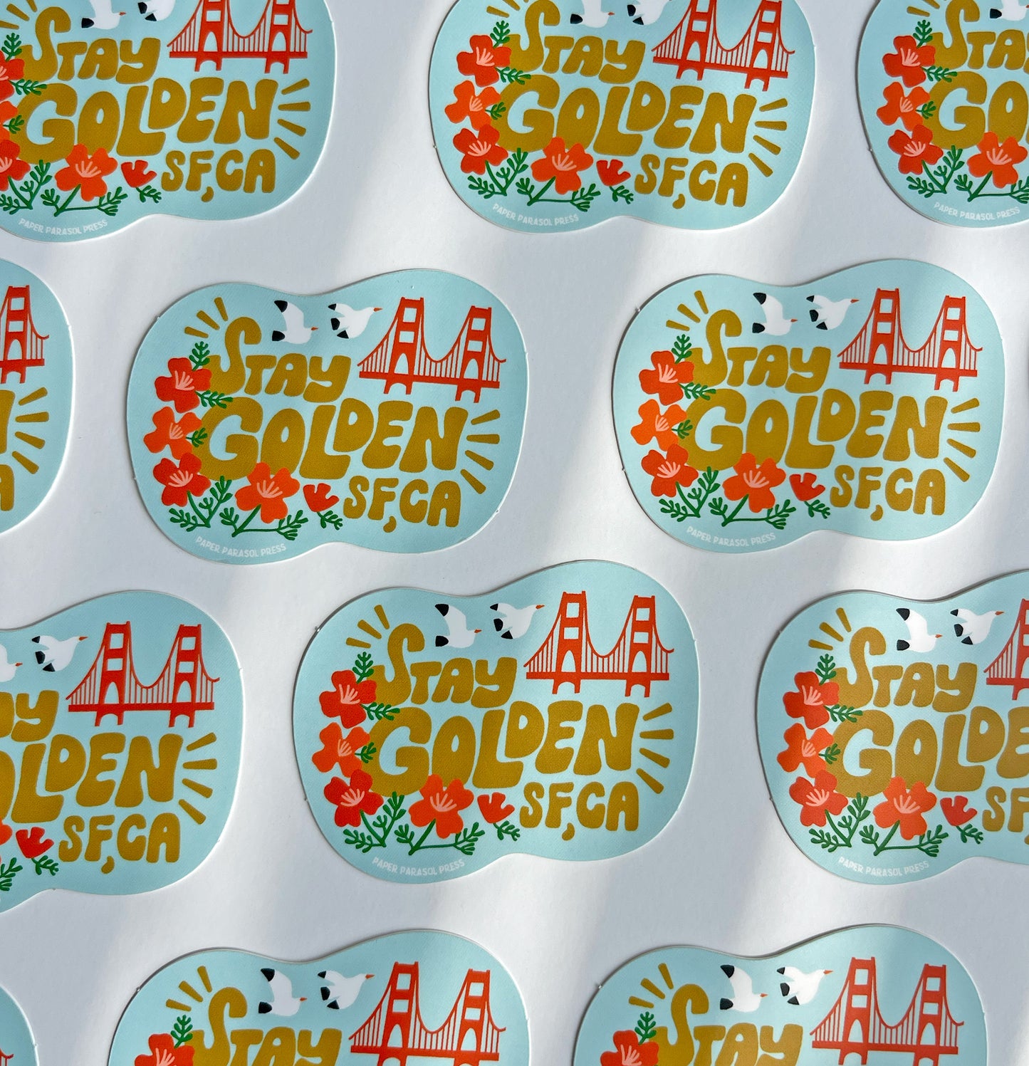 Stay Golden San Francisco Sticker Case of 6