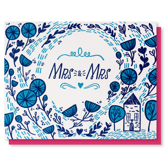 Mrs and Mrs Same Sex Wedding Card Case of 6