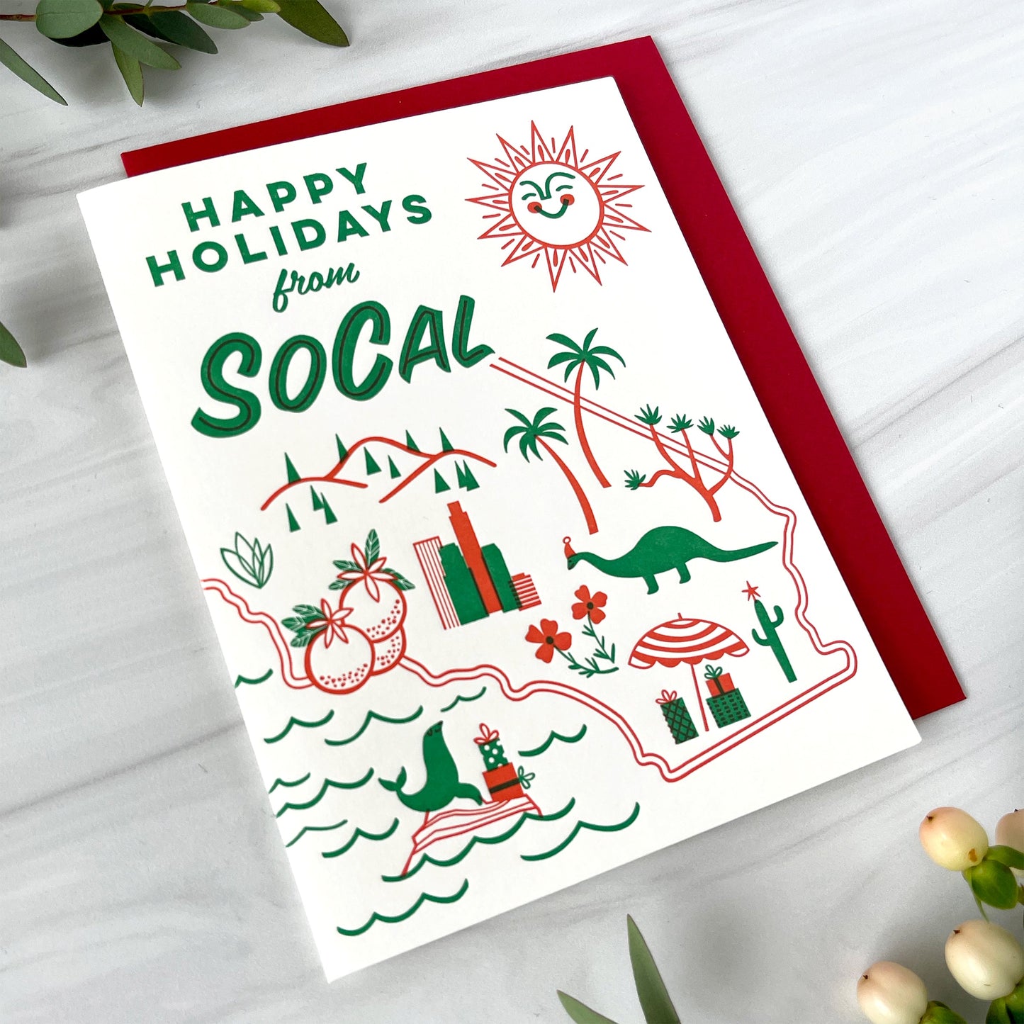 Happy Holidays from SoCal Card Case of 6 / Box Set of 3