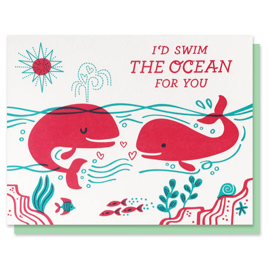 Swim the Ocean Love Card Case of 6