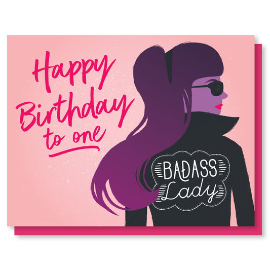 Badass Lady Birthday Card Case of 6