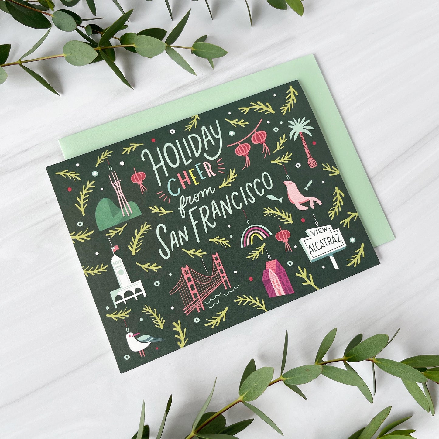 San Francisco Ornaments Holiday Card Case of 6 / Box Set of 3