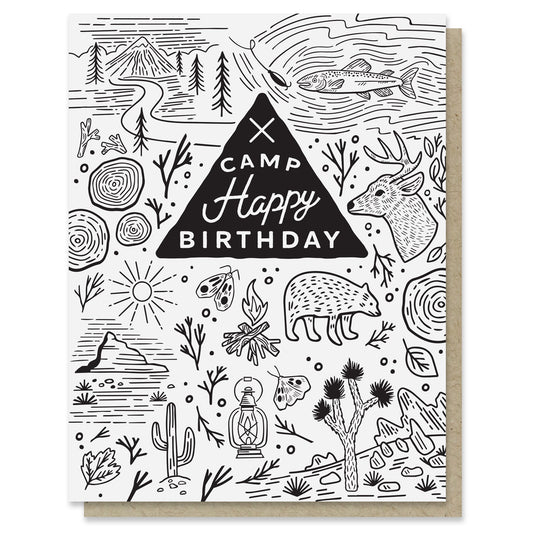 Camp Happy Birthday Card Case of 6