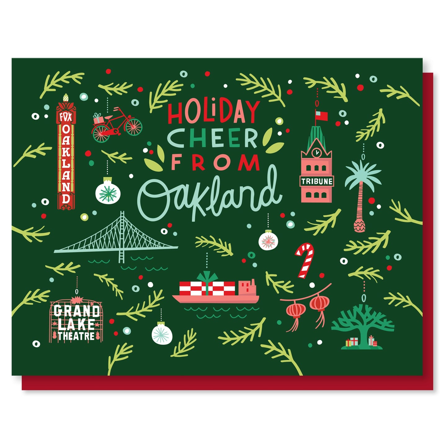 Oakland Ornaments Holiday Card Case of 6 / Box Set of 3