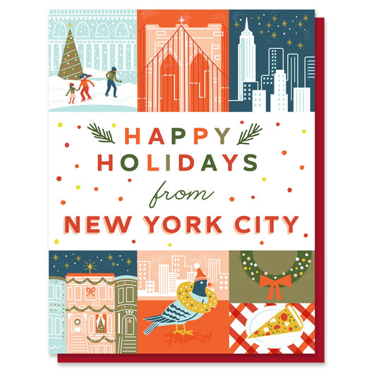 New York City Holiday Grid Card Case of 6 / Box Set of 3