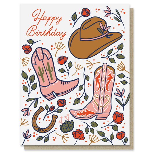 Western Rose Birthday Card Case of 6