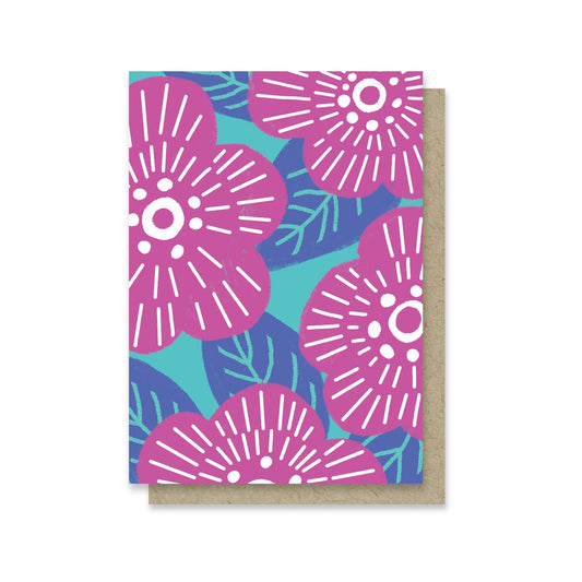 Magenta Florals Mini Card Case of 6