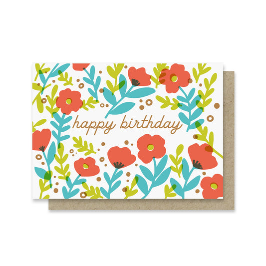 Field of Birthday Flowers Mini Card Case of 6