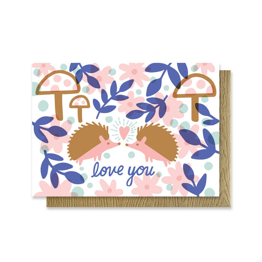 Hedgehog Garden Love Mini Card Case of Card